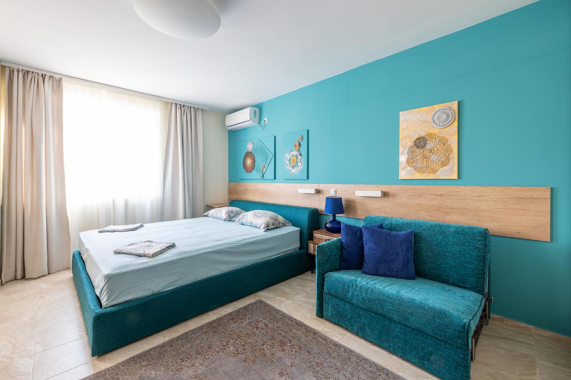 Turquoise Leilighet Pomorie Eksteriør bilde